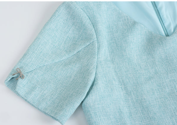 Brunnera M-Point Tweed Long Dress