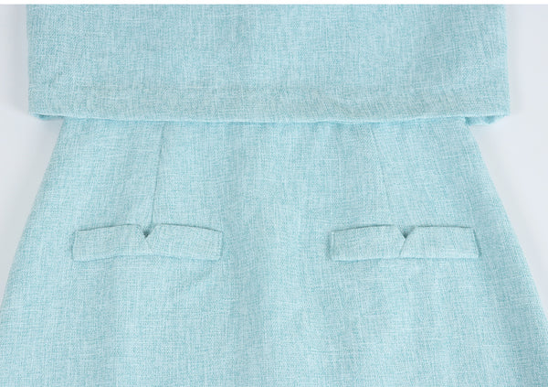 Brunnera M-Point Tweed Long Dress