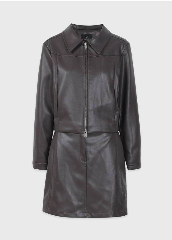 Classy Leather Skirt Black