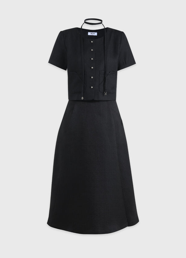 Darlene Tweed Pintuck Skirt