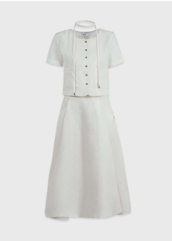 Darlene Tweed Pintuck Skirt