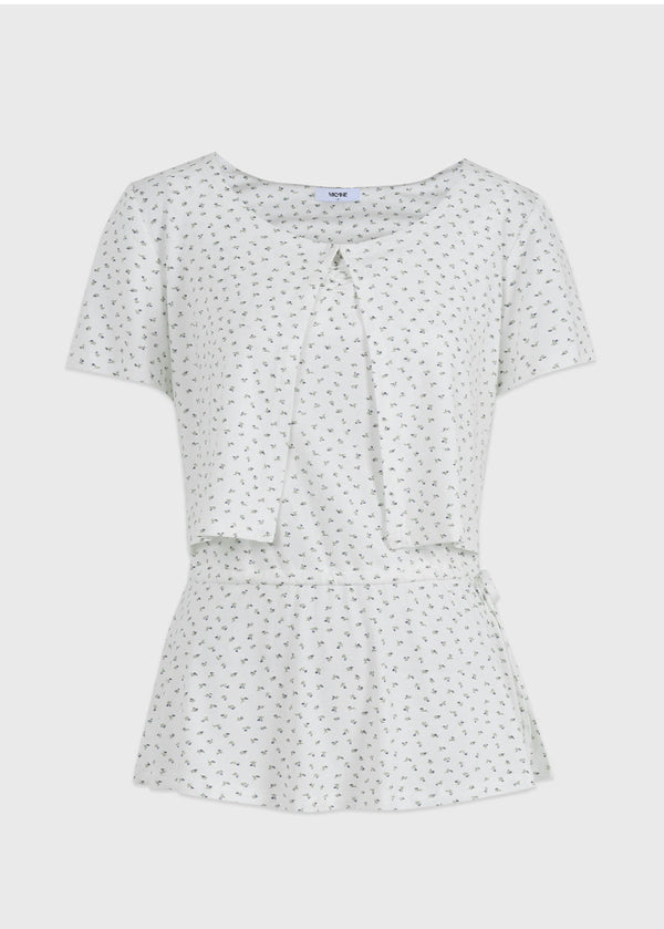 Demi Flower Mini Dress-Cardigan Setup