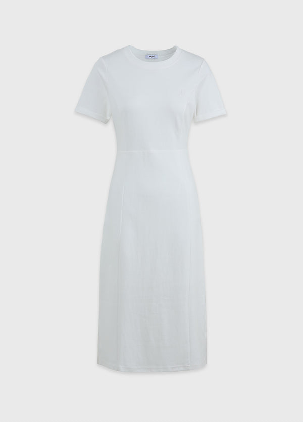 簡約棉質開衩長裙