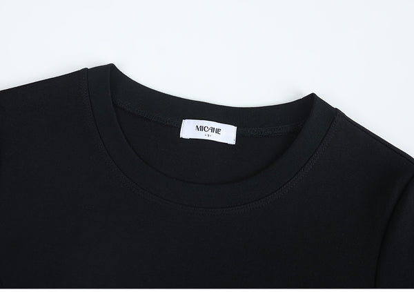 簡約棉質開衩長裙