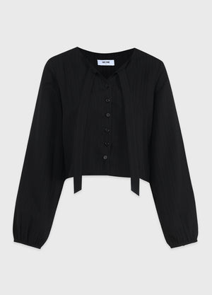 Elysian Stripe Tie Blouse-Skirt Set Up