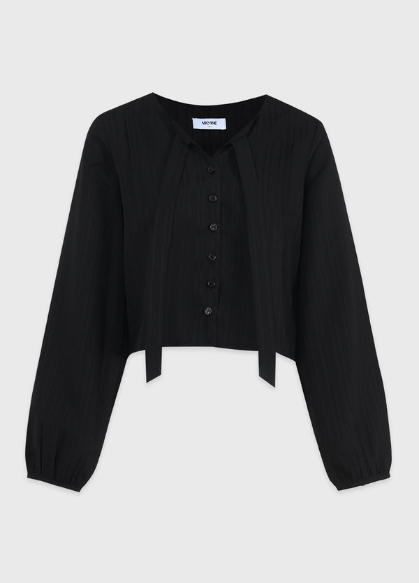 Elysian Stripe Tie Blouse-Skirt Set Up