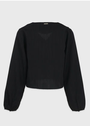 Elysian Stripe Tie Blouse-Skirt Set Up