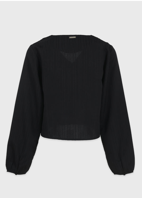 Elysian Stripe Tie Blouse-Skirt Set Up