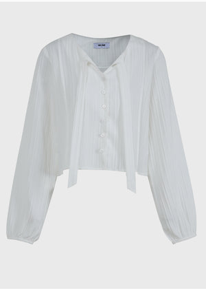 Elysian Stripe Tie Blouse-Skirt Set Up