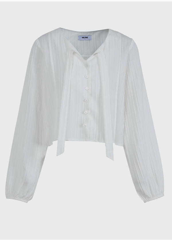 Elysian Stripe Tie Blouse-Skirt Set Up