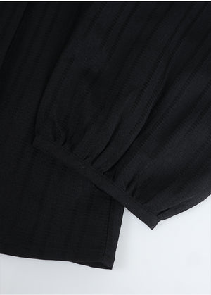 Elysian Stripe Tie Blouse-Skirt Set Up