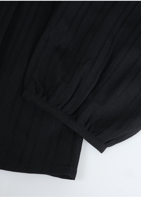 Elysian Stripe Tie Blouse-Skirt Set Up