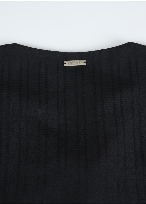 Elysian Stripe Tie Blouse-Skirt Set Up