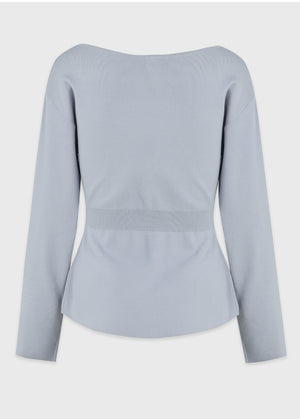 Evelyn Boat Neck Flare Knit