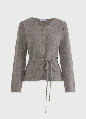 Even Wool V-Neck Strap Cardigan