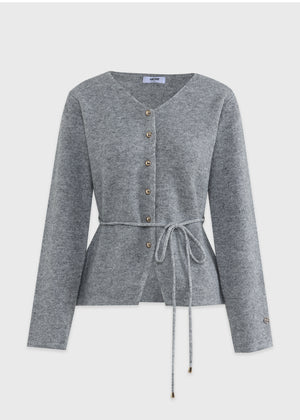 Even Wool V-Neck Strap Cardigan