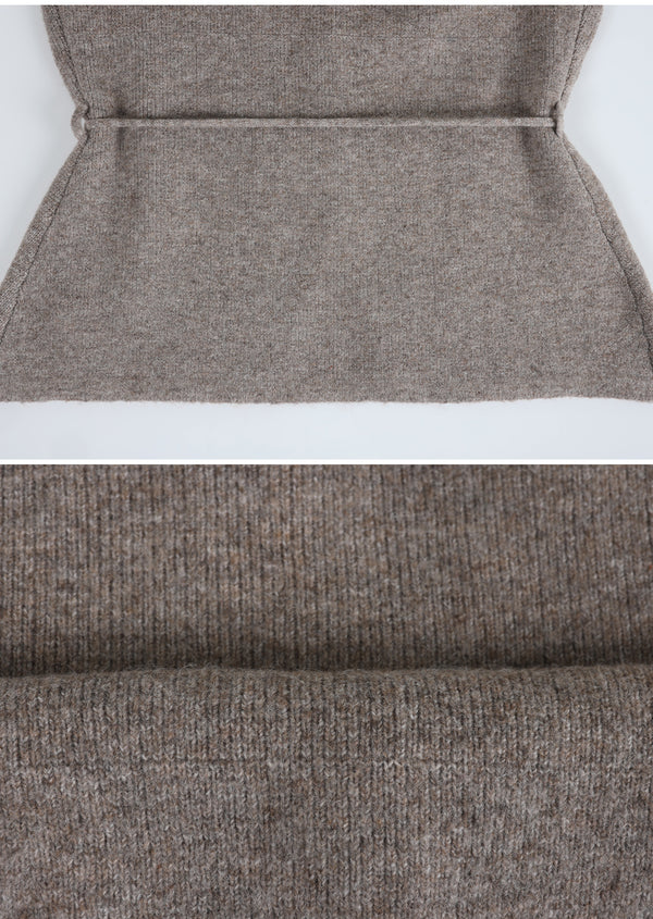 Even Wool V-Neck Strap Cardigan