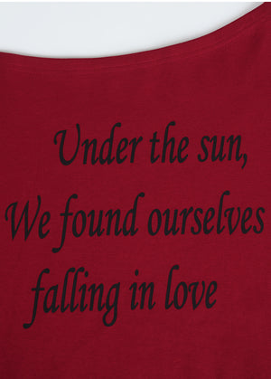 Falling Love Off Shoulder Tee