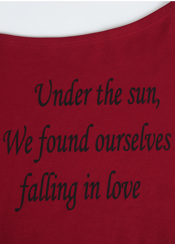 Falling Love Off Shoulder Tee