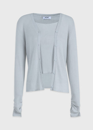 Finn V-Neck Cardigan-Sleeveless Set