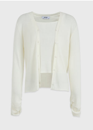 Finn V-Neck Cardigan-Sleeveless Set