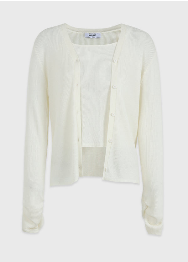 Finn V-Neck Cardigan-Sleeveless Set