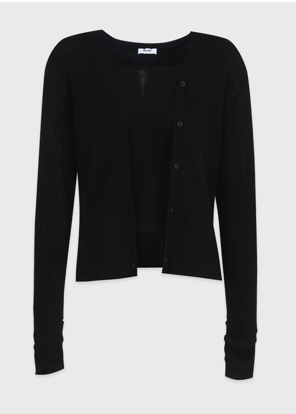 Finn V-Neck Cardigan-Sleeveless Set