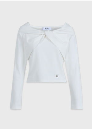 Florist Off-Shoulder Tee Ivory