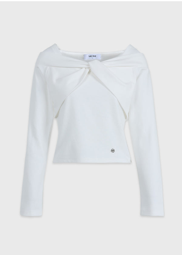 Florist Off-Shoulder Tee Ivory