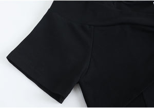 花朵露肩迷你連身裙