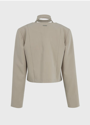 Glenn Pintuck Tie Blouse