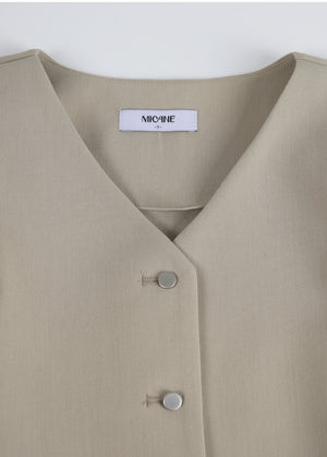 Glenn Pintuck Tie Blouse