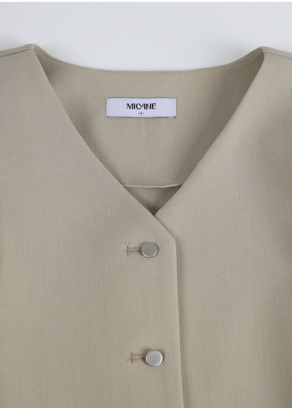 Glenn Pintuck Tie Blouse