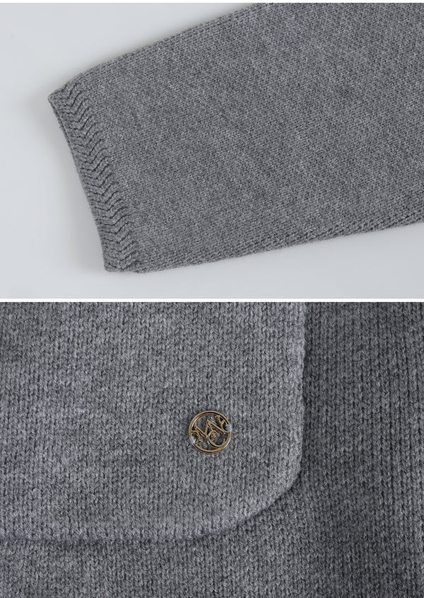 Halse Round Knit Cardigan