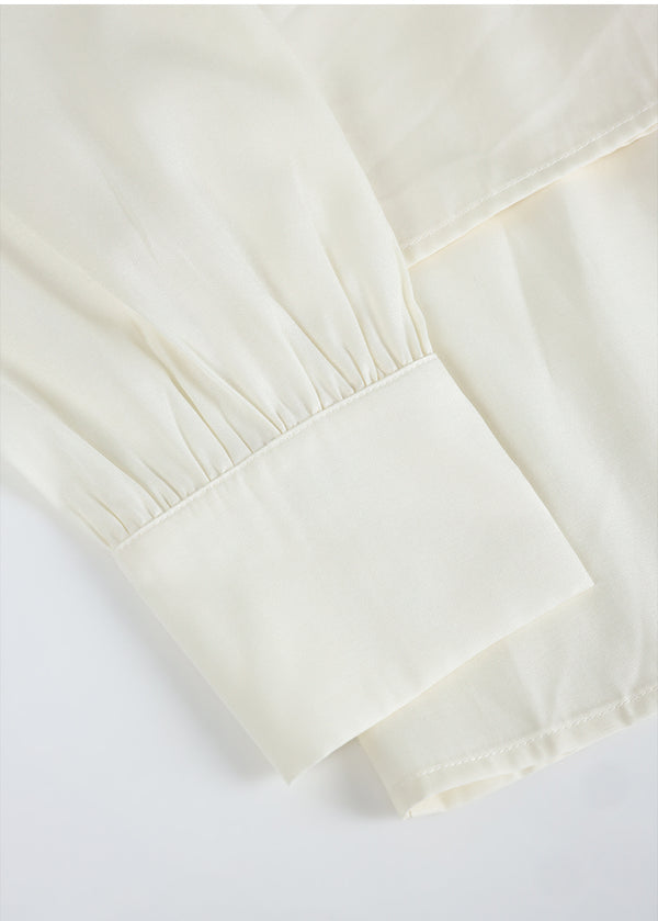 Hana High Neck Wrap Blouse