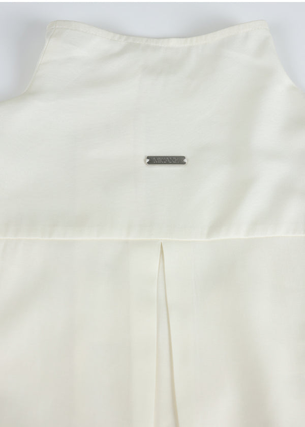 Hana High Neck Wrap Blouse