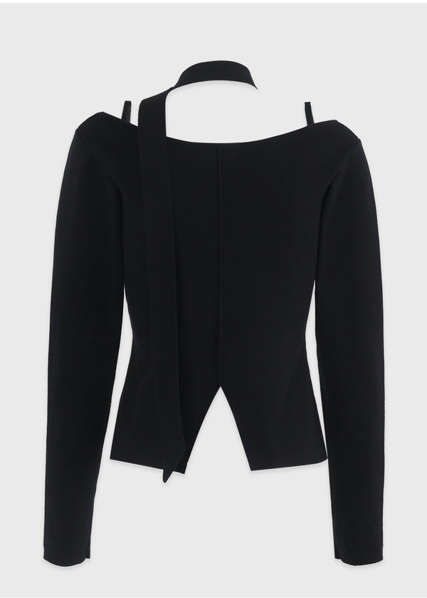 Harmonious Tie Set Slit Knit Ivory