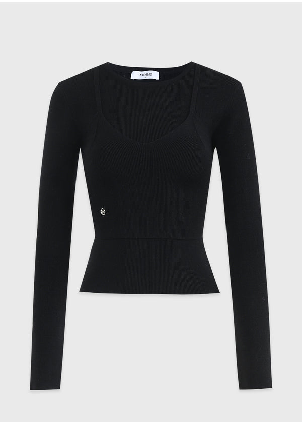 Hug Buckle Point Layered Knit