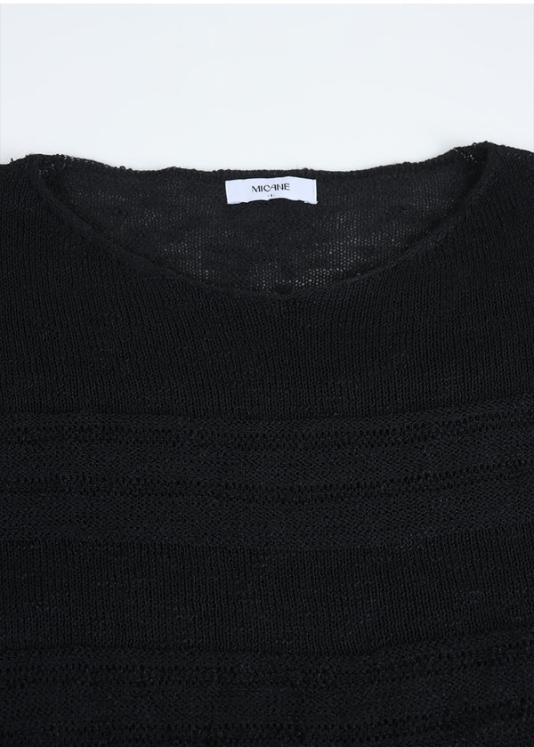 Iliana Boucle Seethrough Knit