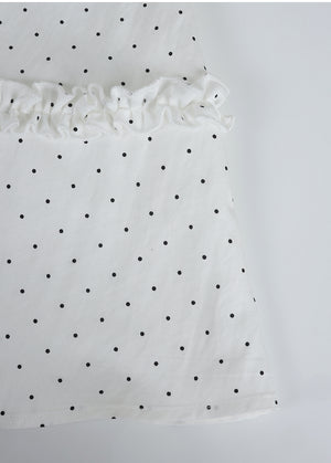 Inra Dot Frill Flare Skirt