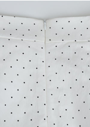 Inra Dot Frill Flare Skirt