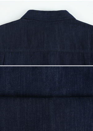 Intriguing M-Point Half Denim Shirt