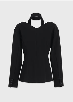 Isola Strap Open Collar Blouse
