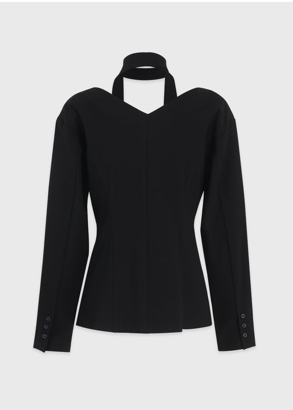 Isola Strap Open Collar Blouse