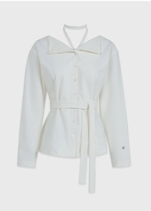 Isola Strap Open Collar Blouse