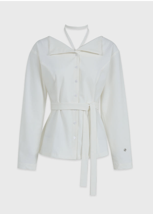 Isola Strap Open Collar Blouse