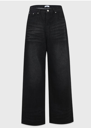 Ixra Brush Washing Wide Denim Pants