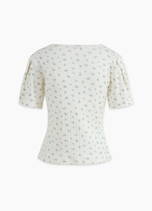 Jellybean Flower Slim Fit Tee