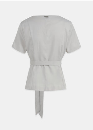 Joanna Tie Short-Sleeve Blouse