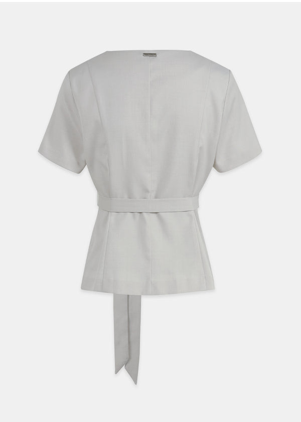 Joanna Tie Short-Sleeve Blouse